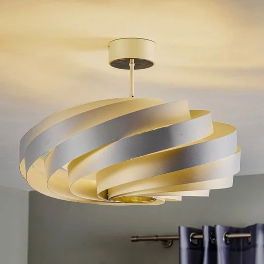 Plafón Vento, color aluminio, Ø 60 cm, metal