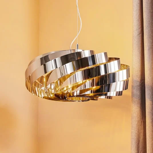 Lámpara colgante Vento, color cromo-níquel, Ø 60 cm, metal