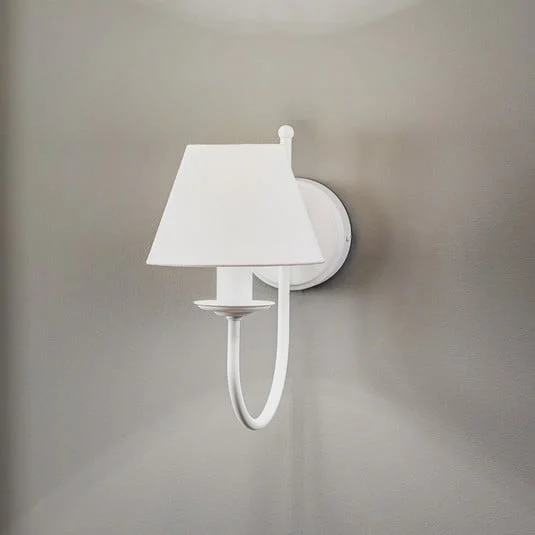 Aplique de pared Bona, 1 luz, blanco