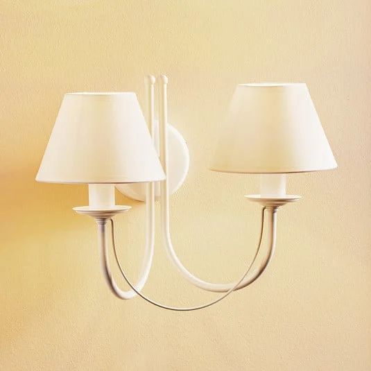 Aplique de pared Bona, 2 luces, blanco