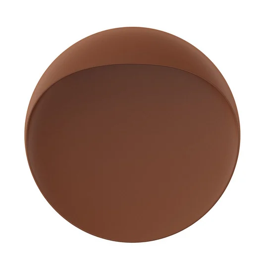 Aplique de pared LED de Louis Poulsen, color corten, 2.700 K, Ø 20 cm
