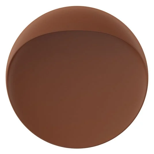 Aplique de pared LED de Louis Poulsen, color corten, 2700 K, Ø 40 cm