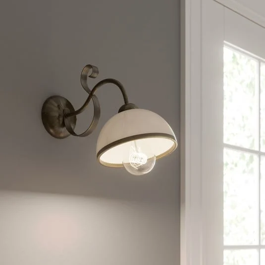 Aplique de pared Antica de estilo rústico, 1 luz