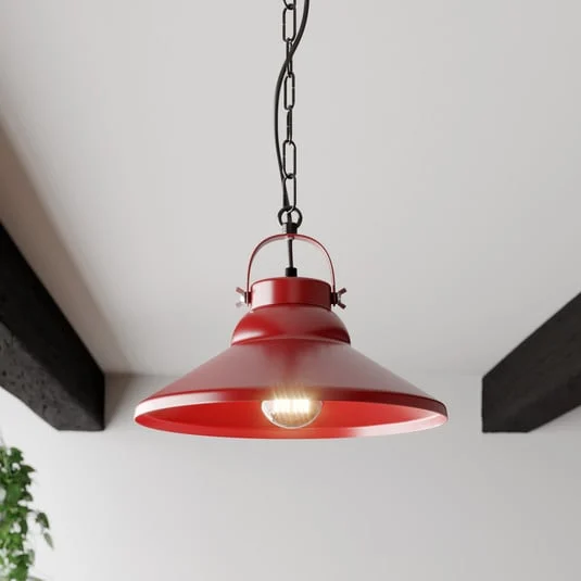 Lámpara colgante Iron, rojo