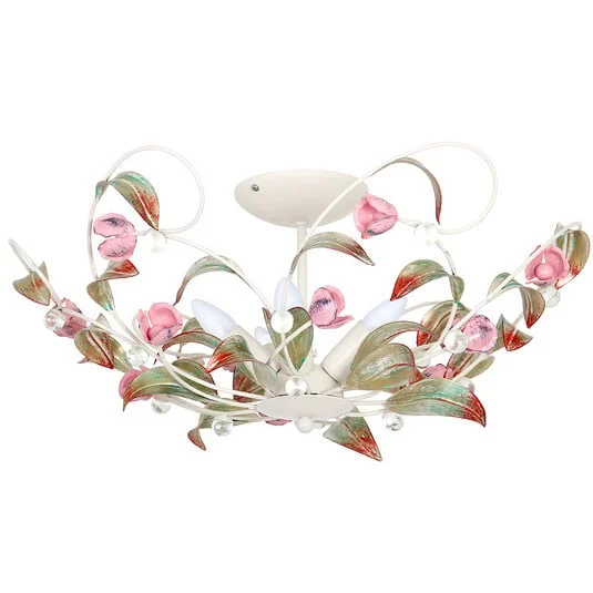 Plafon Rose como lámpara de araña, 5 luces