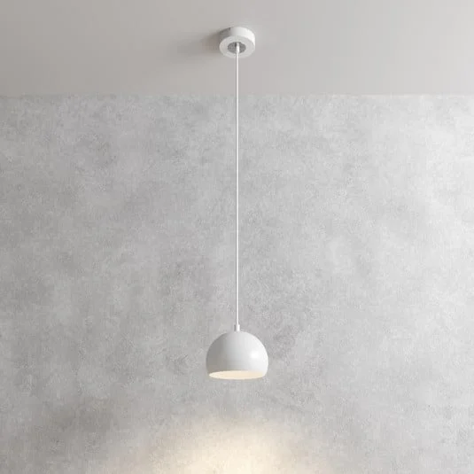 Lámpara colgante Sool, blanca, Ø 15 cm, 1 luz, metal, E27