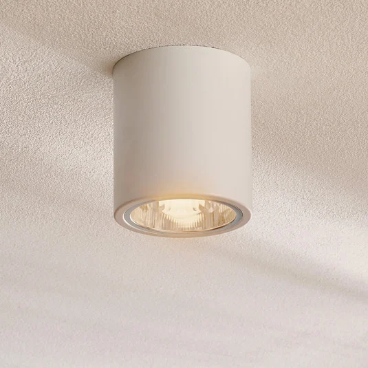 Downlight redondo en blanco, Ø 13,3 cm