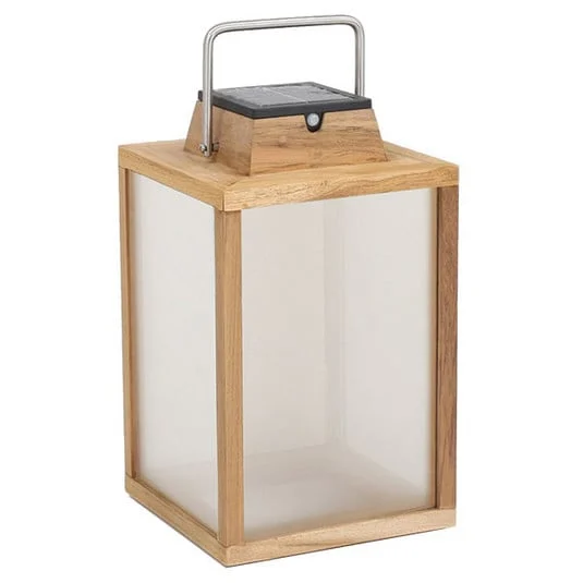 Farol solar LED de teca Tradition Altura 40 cm