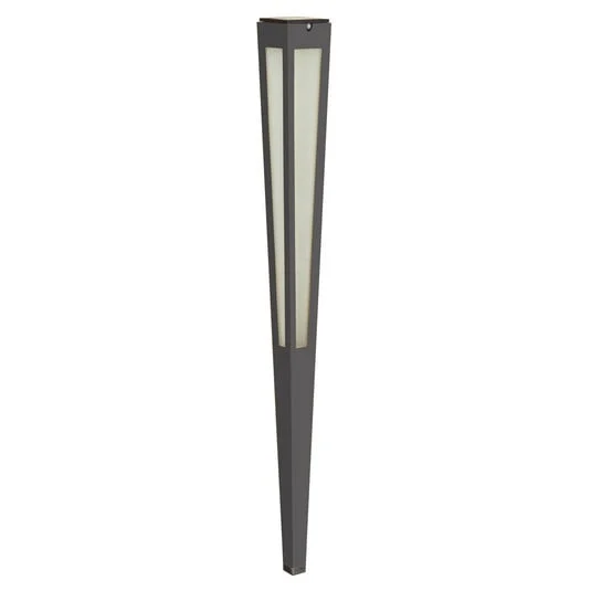 Antorcha solar LED con sensor Tinka, 120 cm, gris