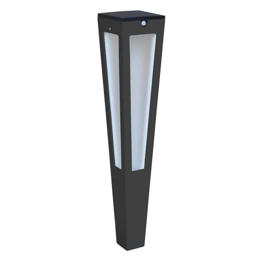Antorcha solar LED con sensor Tinka, 62 cm, gris