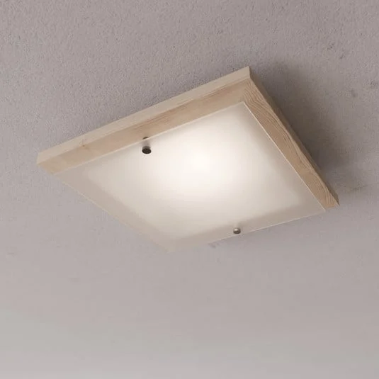 Lámpara de techo Envostar Kerio, 35 x 35 cm, pino natural