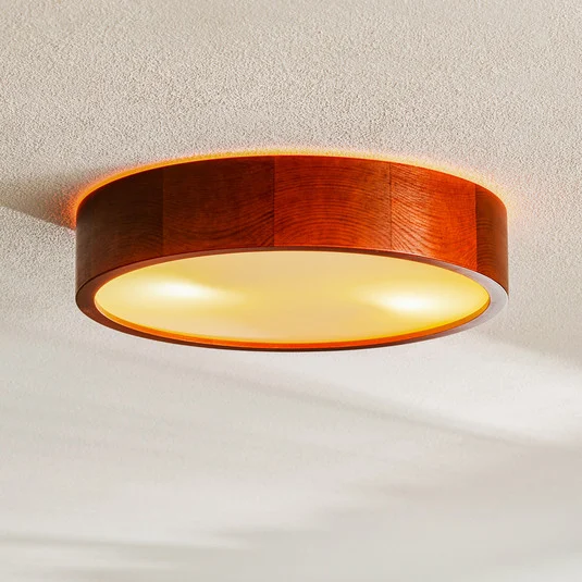 Envostar Kerio lámpara de techo Ø 37 cm pino rústico