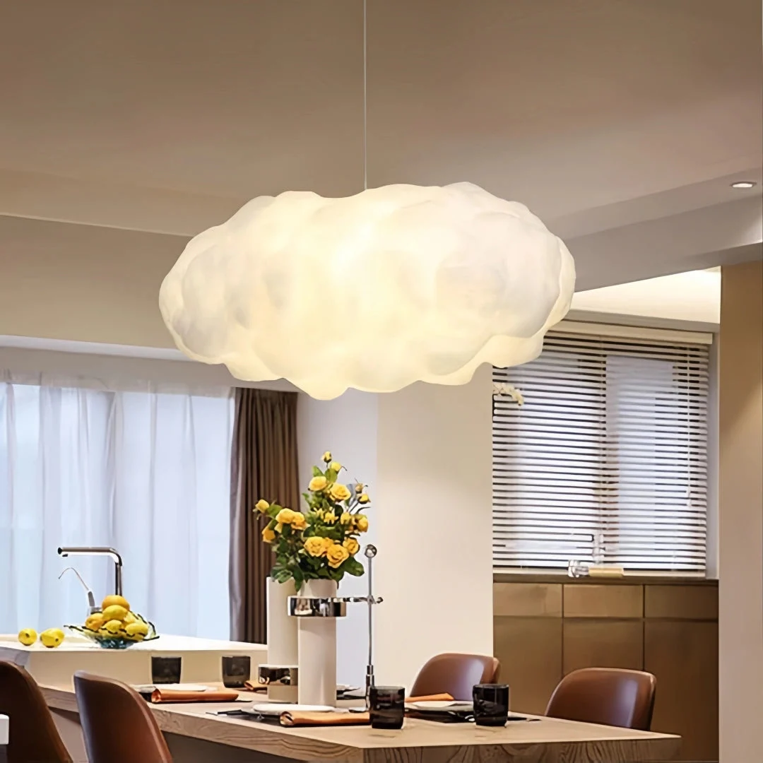 Lámpara colgante nube moderna para salón con cable ajustable