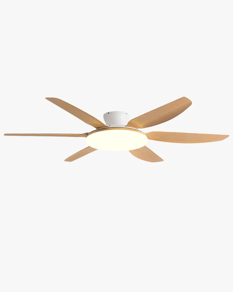 Ventilador de techo WOMO de 6 aspas de perfil bajo con luz brillante - WM5191