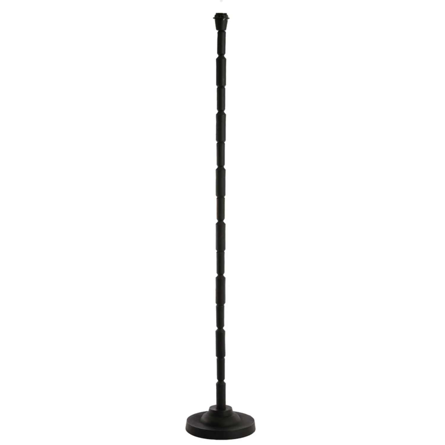 Base de lámpara negra estriada Light & Living Kabati