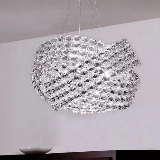 Lámpara colgante de cristal Diamante Ø 40 cm
