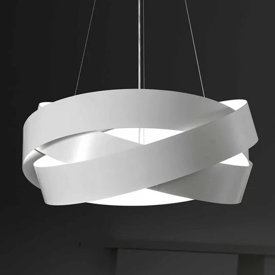 Lámpara colgante Pura en blanco, casquillo E27