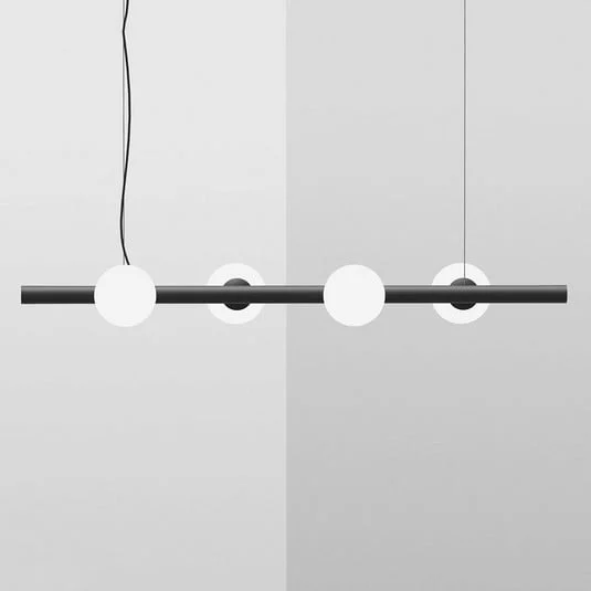 Lámpara colgante Tin Tin de 4 luces negra