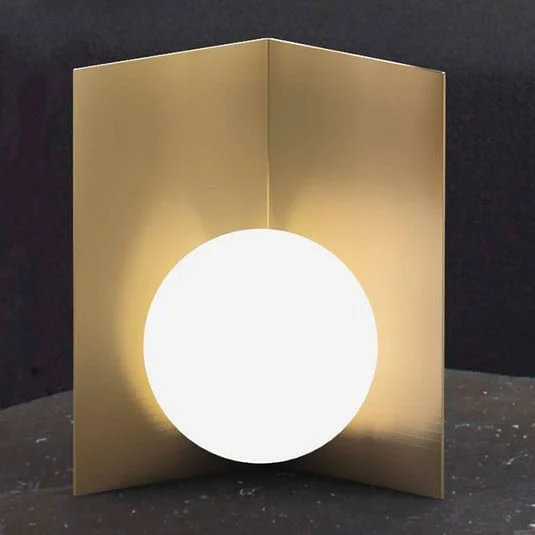 Lámpara de mesa Balance de pie oro satinado