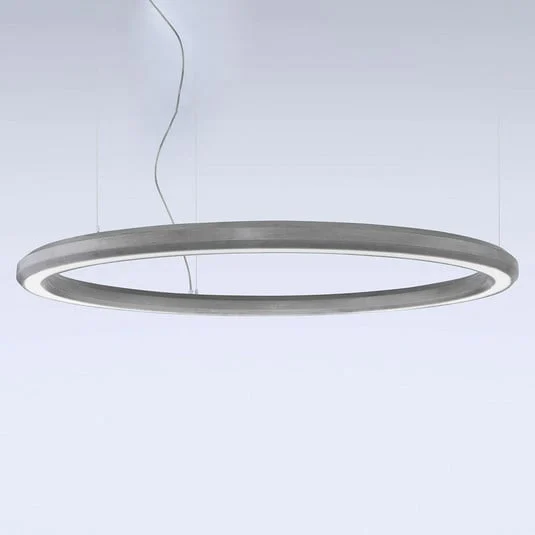 Lámpara colgante LED Materica fondo Ø 120 cm hormigón