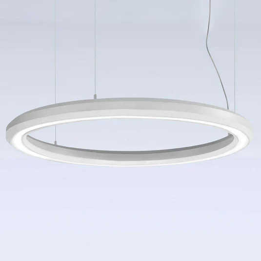 Lámpara colgante LED Materica fondo Ø 90 cm blanco