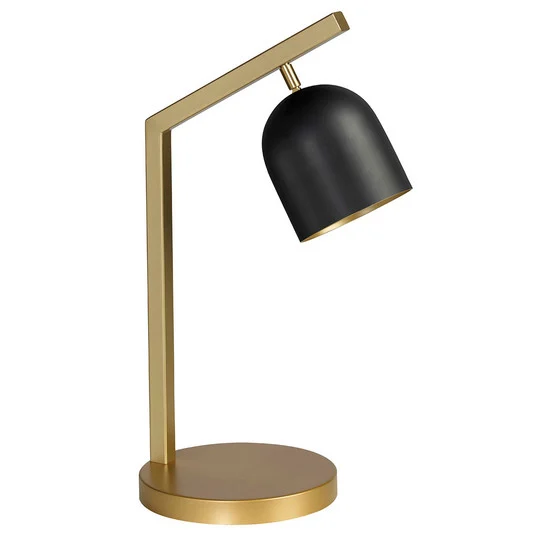 Lámpara de mesa LED Dome marco curvado negro