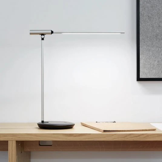 Lámpara de mesa LED MAULrubia, color plata, atenuable, CCT