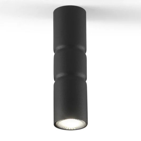 Lámpara de techo Turbo, fija, negra