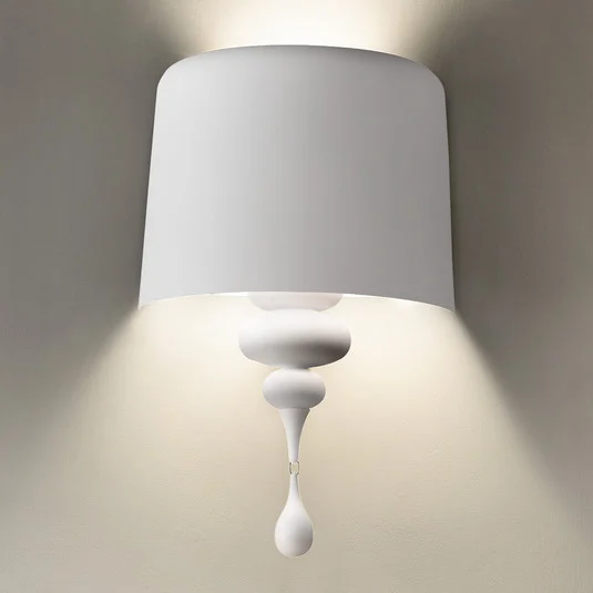 Aplique de pared A3 Eva, blanco