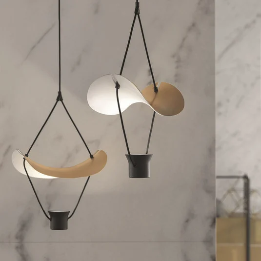 Lámpara colgante LED Vollee S1 P, 44cm, down, oro