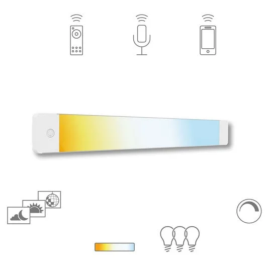 Müller Licht tint LED lámpara bajo mueble Alba, 50cm
