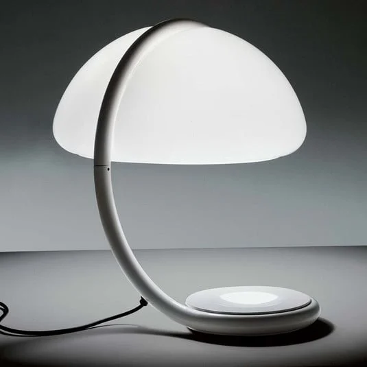 Martinelli Luce Serpente - lámpara de mesa, blanco