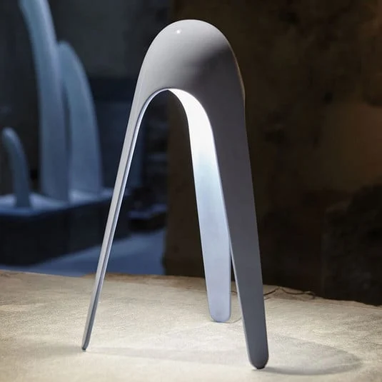 Martinelli Luce Cyborg lámpara de mesa LED, gris