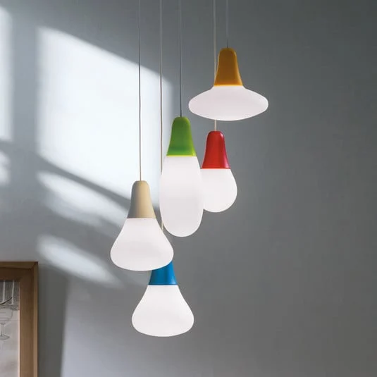 Martinelli Luce lámpara colgante Ciulifruli, blanco, polietileno