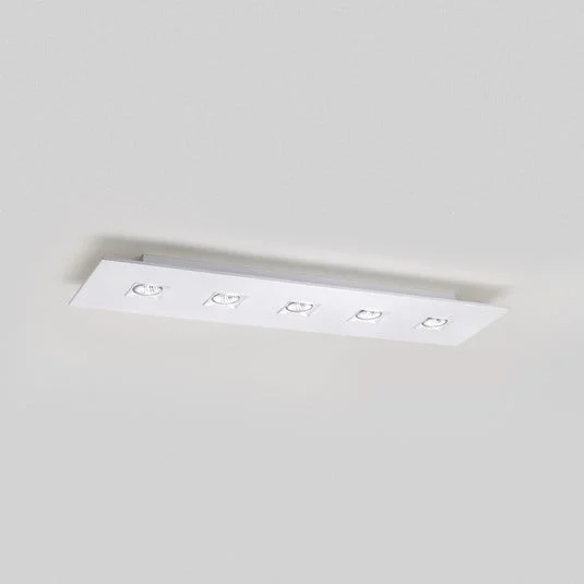 Milan Polifemo - lámpara de techo blanco, 5 luces