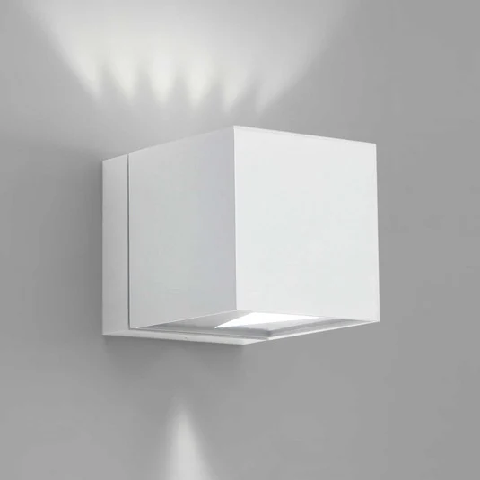 Aplique Dau con forma de cubo up-down, blanco