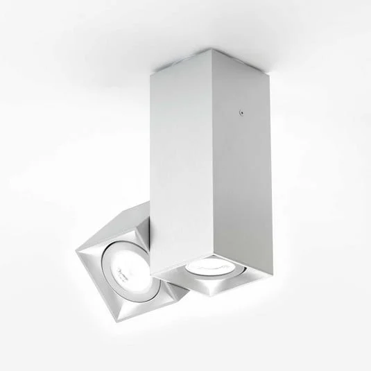 Milan Dau foco plafón 2 luces aluminio