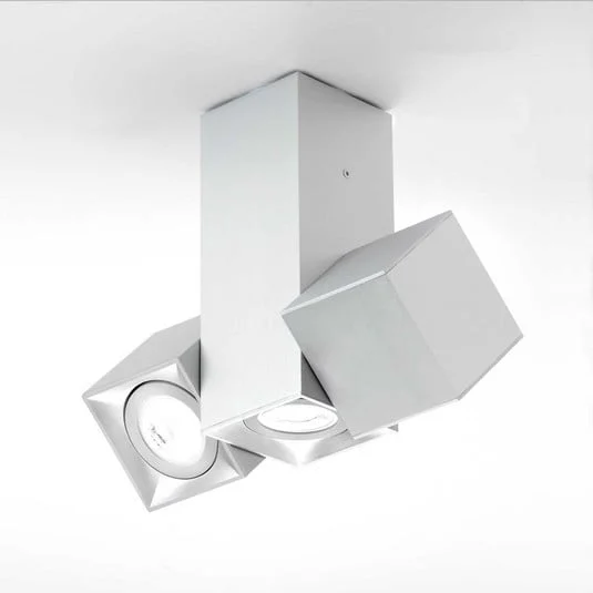 Milan Dau foco plafón 3 luces aluminio