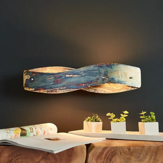 Quitani Aplique de pared LED Lian, oxidado, atenuable