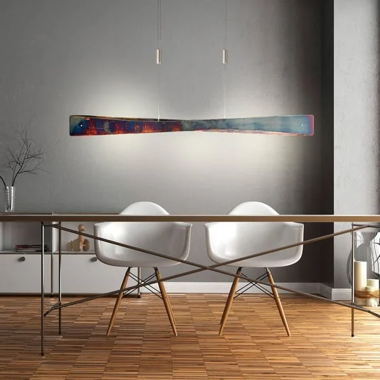 Quitani Lámpara colgante LED Lian, oro oxidado
