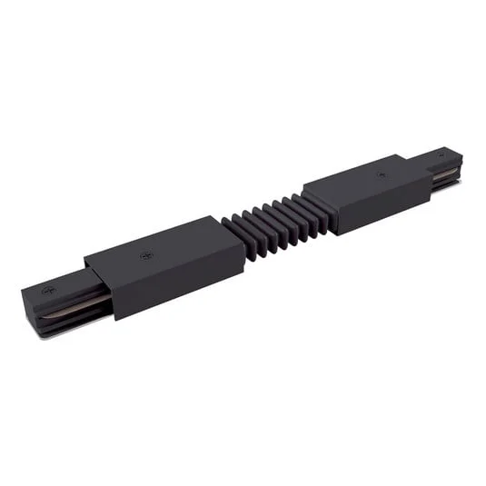 Riel conector flexible, riel monofásico, negro