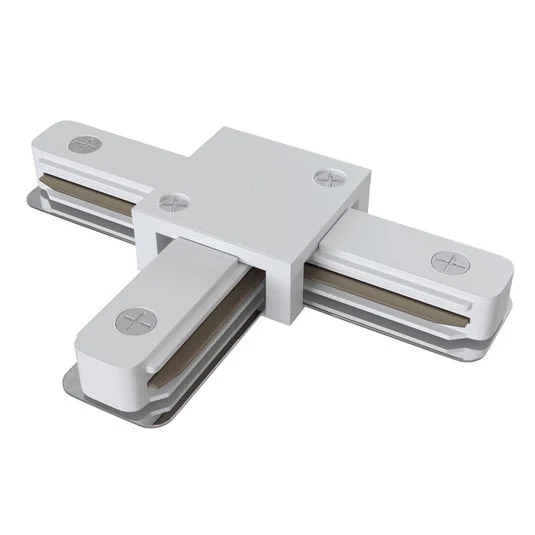 Conector en T Riel, riel monofásico, blanco