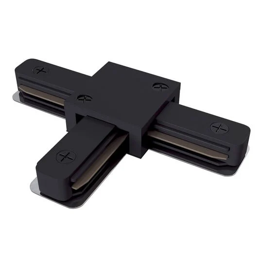 Conector en T Riel, riel monofásico, negro