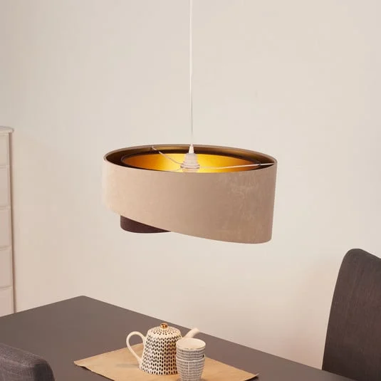 Lámpara colgante Arianna con aspecto de capas, 2 colores