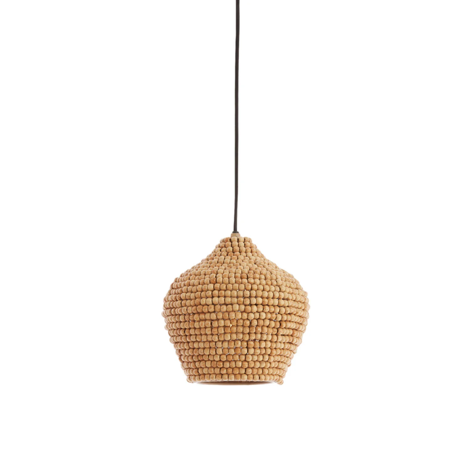 Lámpara natural de cuentas de madera Light & Living Kalenga