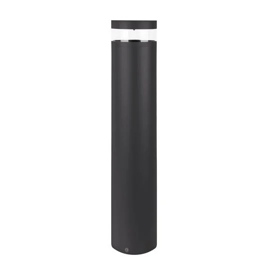 Bolardo luminoso LED tipo bolardo Stavanger alta con anclaje al suelo grafito -