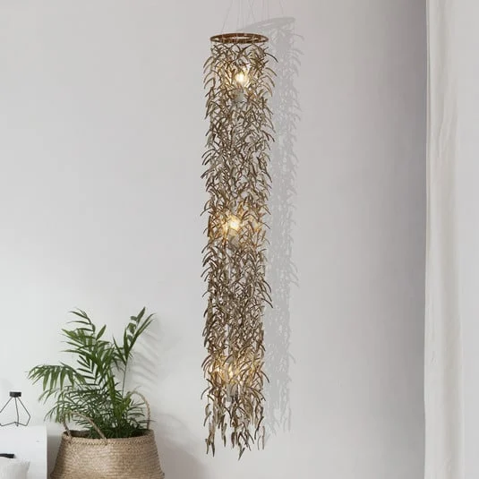 Lámpara colgante Coco hecha de coco real, 180 cm