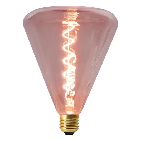 Bombilla LED Dilly E27 4W 2200K atenuable, tintada en rojo