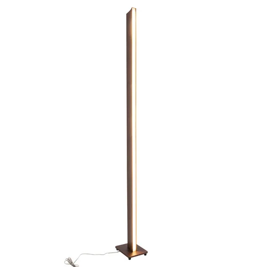 Lámpara de pie LED Madera, look madera, regulable