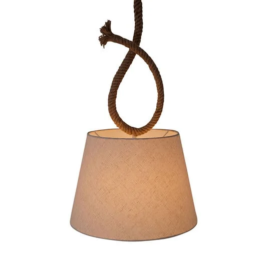Lámpara colgante Rope con pantalla textil, Ø 35 cm